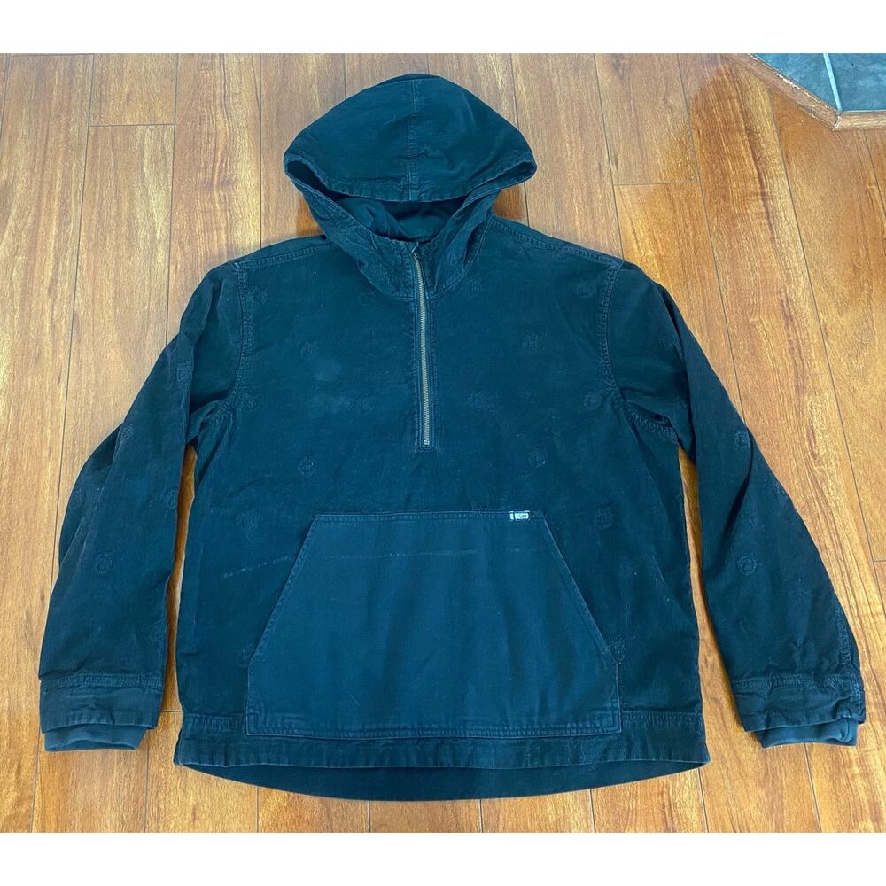 Men Lee x The Hundreds corduroy 1/4 zip corduroy anorak pullover hoodie, M